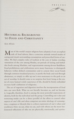 Cover for Food and faith in Christian culture