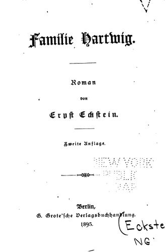 Cover for Familie Hartwig
