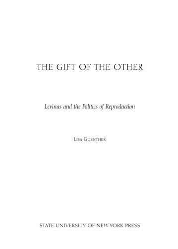 Cover for The gift of the other