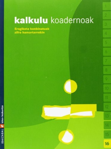 Cover for Kalkulu koadernoak 16