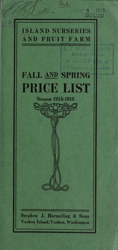Cover for Fall and spring price list