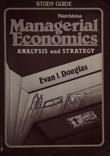 Cover for MANAGERIAL ECONOMICS S/G