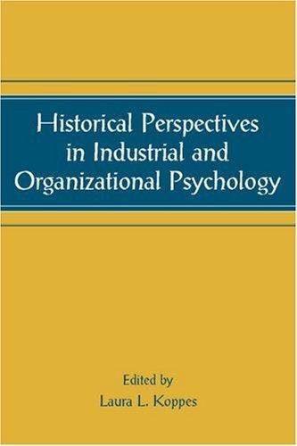 Cover for Historical Perspectives in Industrial and Organizational Psychology (Applied Psychology Series) (Series in Applied Psychology)