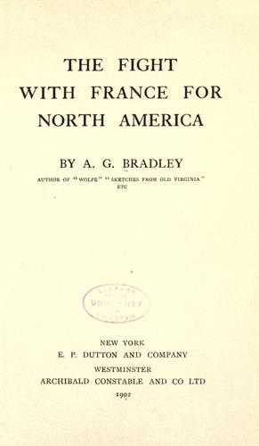 Cover for The fight with France for North America