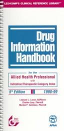 Cover for Drug Information Handbook for the Allied Health Professional:  With Indication/Therapeutic Category Index 
