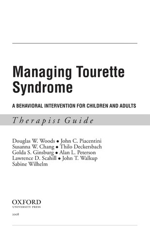 Cover for Managing Tourette syndrome
