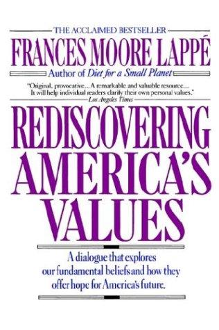 Cover for Rediscovering America's values