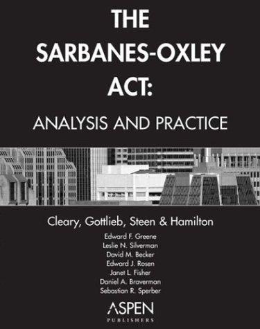 Cover for The Sarbanes-Oxley Act