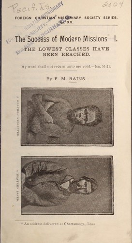 Cover for The success of modern missions