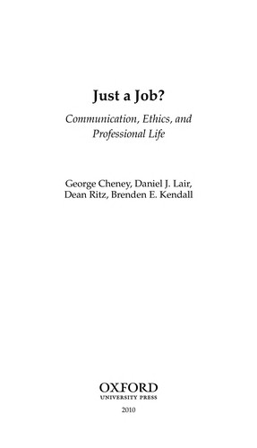 Cover for Just a job?