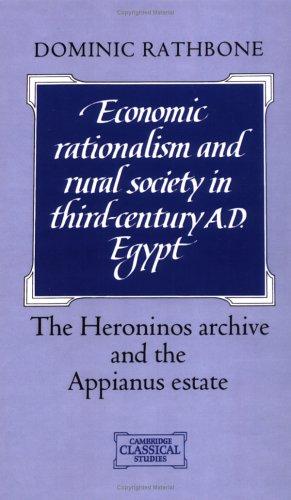 Cover for Economic rationalism and rural society in third-century A.D. Egypt