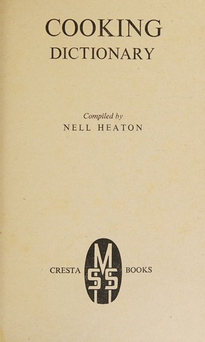 Cover for COOKING DICTIONARY