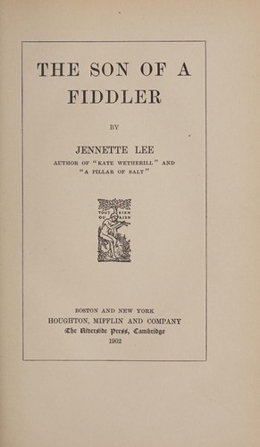 Cover for The son of a fiddler