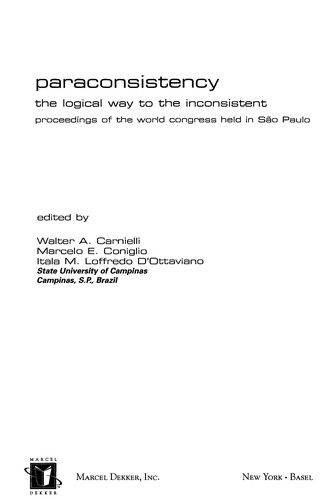 Cover for Paraconsistency