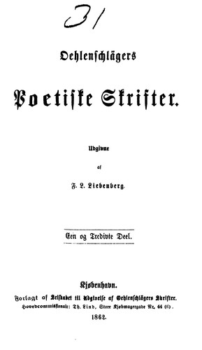 Cover for Poetiske skrifter