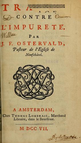 Cover for Traité contre l'impureté