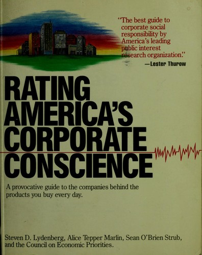 Cover for Rating America's corporate conscience