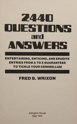 Cover for 2440 questions and answers
