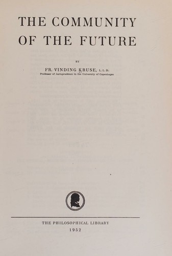 Cover for Community of the Future