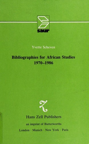 Cover for Bibliographies for African studies, 1970-1986