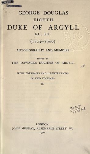 Cover for Autobiography and memoirs