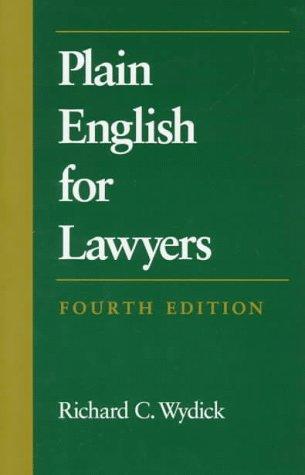 Cover for Plain English for lawyers