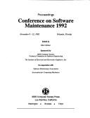 Cover for Conference on Software Maintenance, 1992