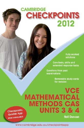 Cover for Cambridge Checkpoints VCE Mathematical Methods CAS Units 3 and 4 2012