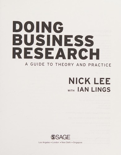 Cover for Doing Business Research
