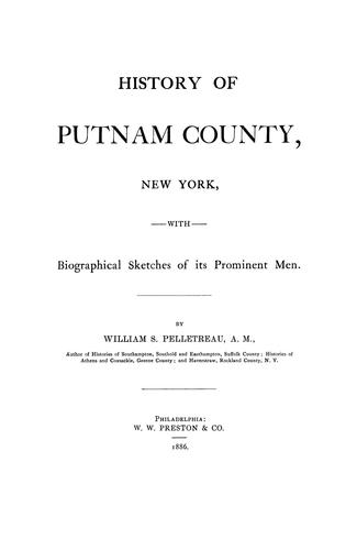 Cover for History of Putnam County, New York