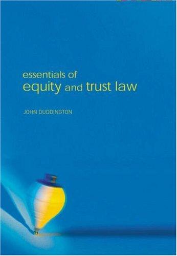 Cover for Essentials of Equity and Trusts Law