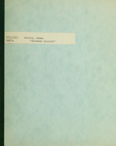 Cover for Abraham Lincoln