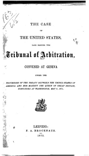 Cover for The case of the United States
