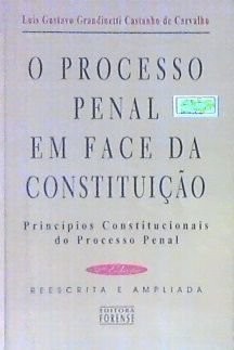 Cover for O processo penal em face da Constituição