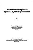 Cover for Determinants of imports in Nigeria