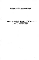Cover for Miscellaneous statistical applications.