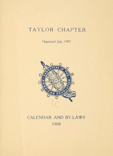 Cover for Calendar...1908.