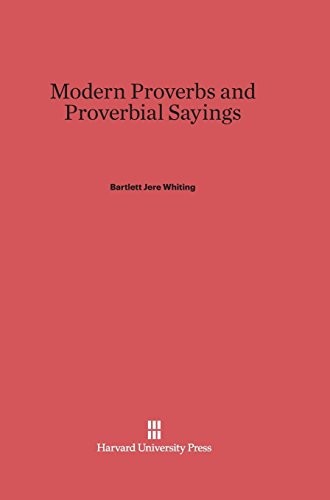 Cover for Modern Proverbs and Proverbial Sayings