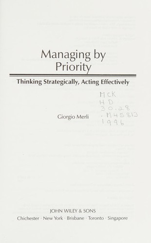 Cover for Mana ging by priority