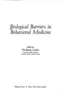 Cover for Biological barriers in behavioral medicine