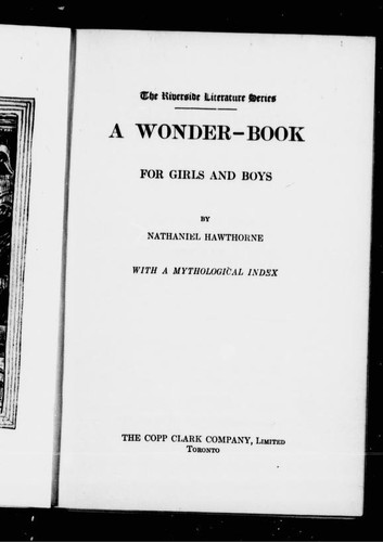 Cover for A wonder-book for girls and boys