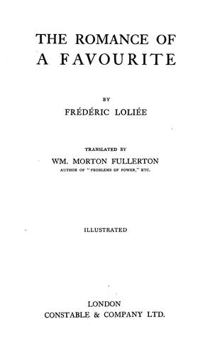 Cover for The romance of a favourite