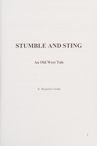 Cover for Stumble and Sting