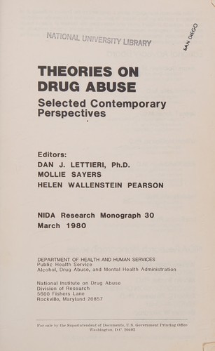 Cover for Theories on drug abuse