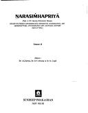 Cover for Narsiṁhapriyā (prof. A.V.N. Murthy felicitation volume)