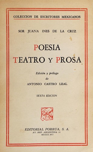 Cover for Poesia, teatro y prosa