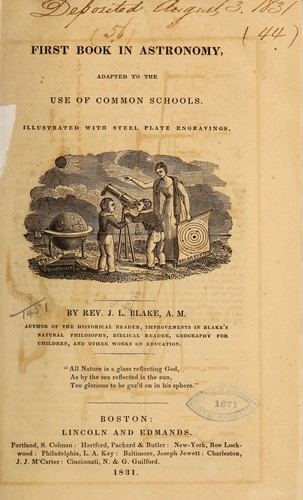 Cover for First book in astronomy.