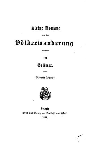 Cover for Kleine Romane aus der Völkerwanderung