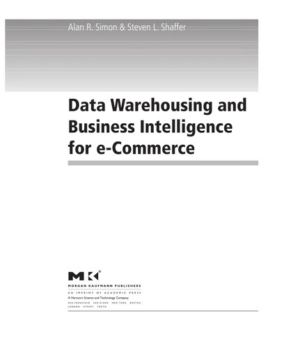 Cover for Data warehousing and business intelligence for e-Commerce