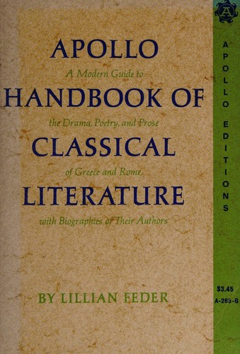 Cover for Apollo Handbook of Classical Literature